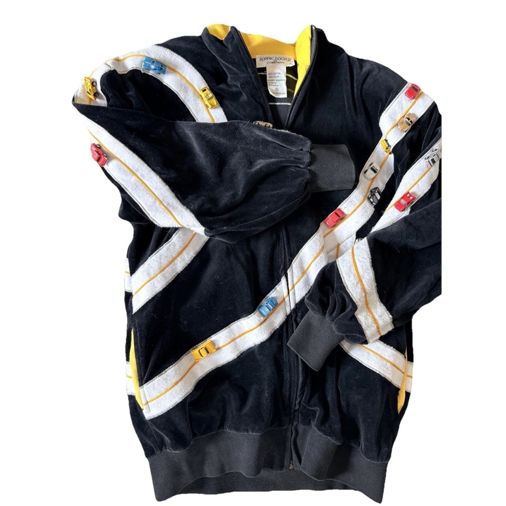 VTg 80s Bonnie Boerer & Co Sweater‎ Racetrack Toy Cars Small Jacket